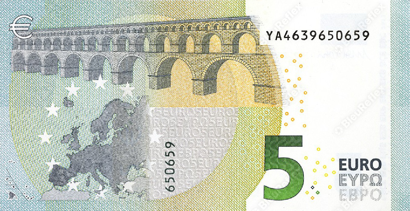 Billet de 5 euros verso