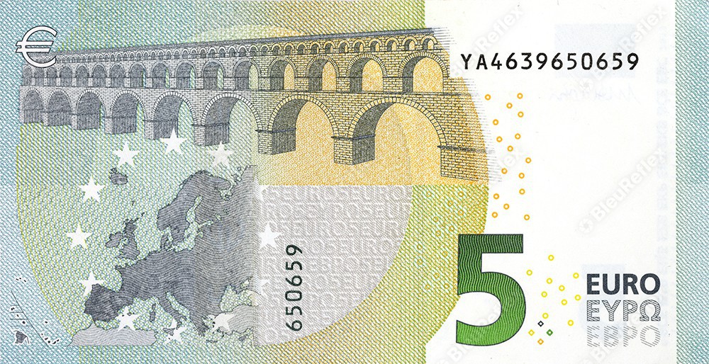 Billet de 5 euros verso