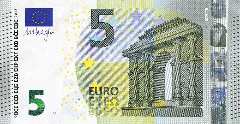 Bank note of 5 euros
